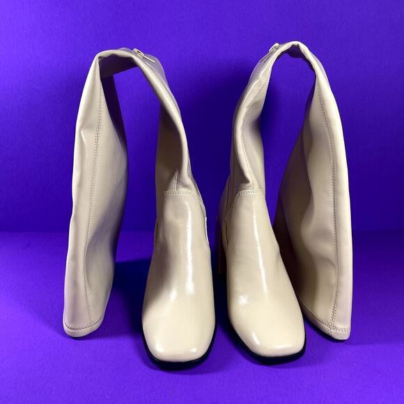 Open Edit Women's Briar Over the Knee Boots In Cream Vanilla Shoe Size 7.5-NEW - Picture 3 of 8